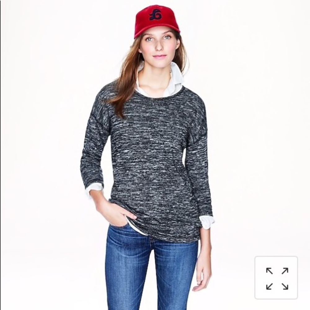 Jcrew jaspé tunic sweater with back zipper